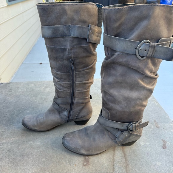 Pikolinos Brujas Tall Leather Slouch Boots Gray Size 41 US 10-10.5 - Picture 2 of 7